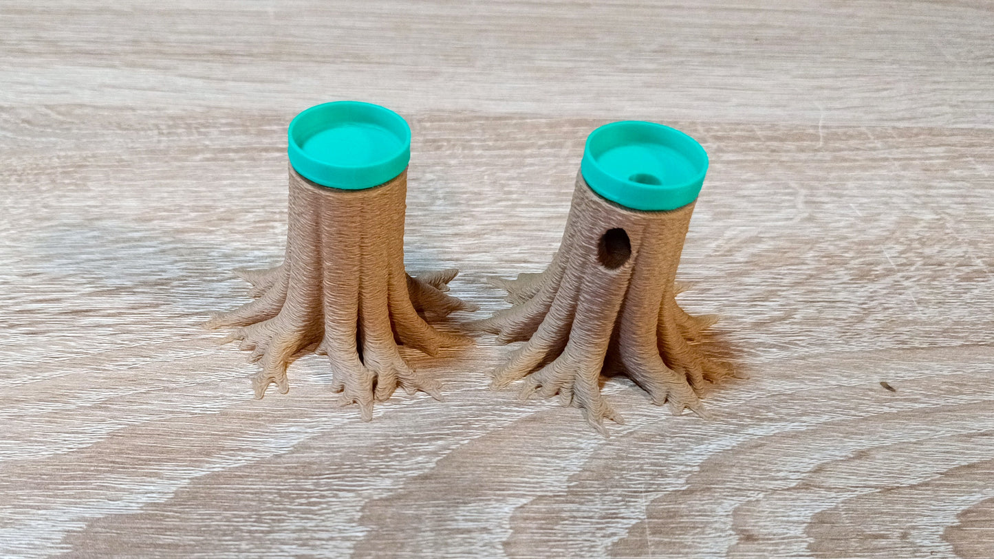 Tronc support de gamelles pour Fourmis
